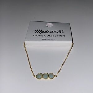Madewell Tranquil Chain Slider Bracelet in Amazonite